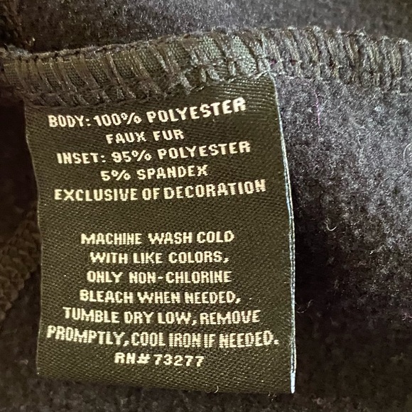 Fila Sport pink and black full zip fleece/faux fur jacket, size small - Picture 6 of 7